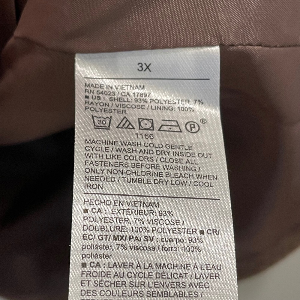 Old Navy Womens 3X Brown Peacoat Oversized Jacket NWT 564682 - Picture 7 of 7
